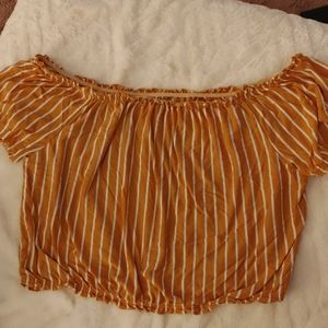 Off the shoulder crop top